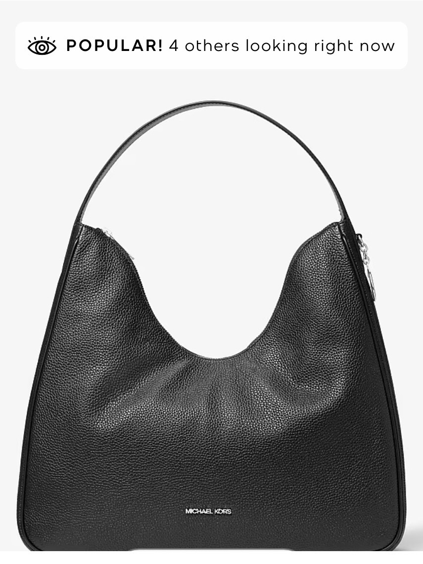 Michael Kors Nayla Medium Pebbled Leather Hobo Shoulder Bag